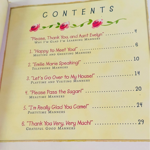 A Little Book of Manners Emilie Barnes Hardcover Picture Book - Picture 3 of 5